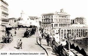 2665- Alger - Boulevard et Palais Consulaire - 1906